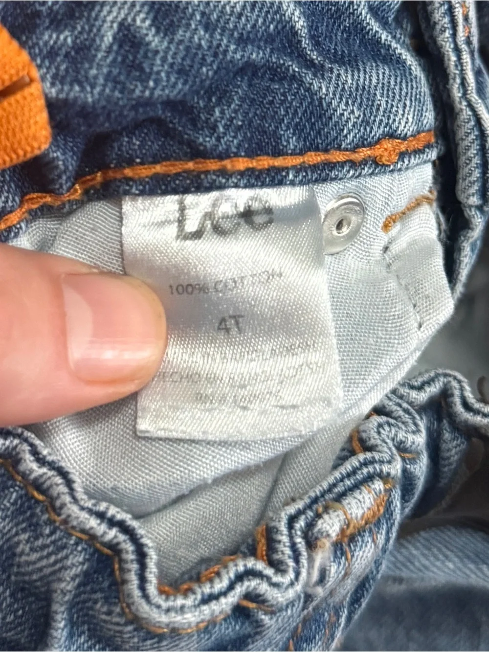 Lee Boys Jeans Size 4T – 100% Cotton Classic Blue Denim